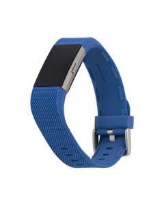 Blue Premium Woven Silicone Band Compatible with the Fitbit Charge 2