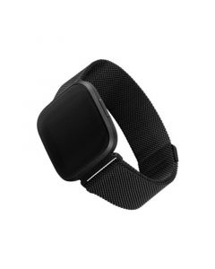 Black Stainless Steel Mesh Band Compatible with the Fitbit Versa and Fitbit Versa 2