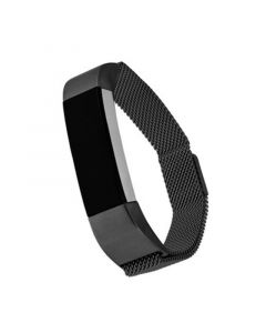 Black Stainless Steel Mesh Band Compatible with the Fitbit Alta and Fitbit Alta Hr