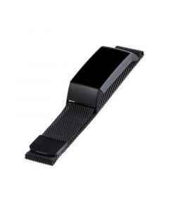 Black Stainless Steel Mesh Band Compatible with the Fitbit Charge 3 and 4