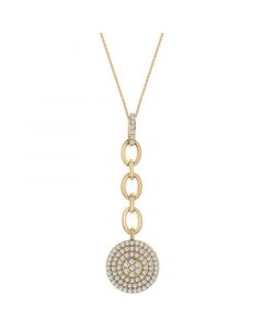 Diamond Circle Cluster Pendant Necklace (3/4 ct. t.w.) in 14k Gold, 16" + 4" extender, Created for Macy's