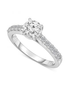 Diamond Solitaire Plus Engagement Ring (1 ct. t.w.) in 14k White Gold