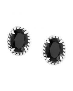 EFFY® Onyx Oval Stud Earrings in Sterling Silver