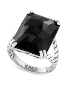 EFFY® Onyx Rope Statement Ring in Sterling Silver