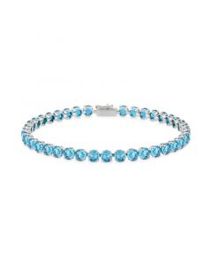 Swiss Blue Topaz Link Bracelet (11-3/4 ct. t.w.) in 14K White Gold