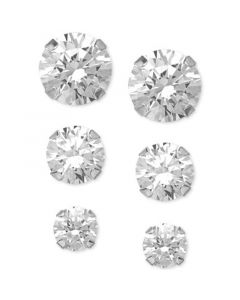 Cubic Zirconia Round Stud Earrings Set in 14k White Gold (3/8-1-3/4 ct. t.w.)