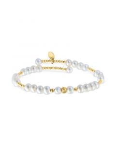 EFFY® Freshwater Pearl (4-1/2mm) Coil Bracelet in 14k Gold