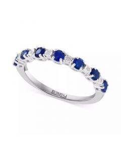 EFFY® Sapphire & Diamond Accent Stacking Ring in Sterling Silver (Also available in Ruby and Emerald)