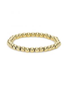 Polished Multi-Bead Stack Ring in 14k Gold