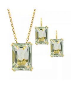 Prasiolite Emerald-Cut Jewelry Collection in 14k Gold-Plated Sterling Silver