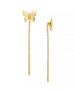 Butterfly Threader Drop Earrings in 18k Gold-Plated Sterling Silver, Created for Macy's (Also in Sterling Silver)