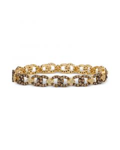 Chocolate Diamond (4-1/2 ct. t.w.) & Vanilla Diamond (5/8 ct. t.w.) Intertwined Link Bracelet in 14k Gold