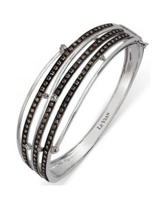 Chocolate Diamond (2 ct. t.w.) & Vanilla Diamond (1/5 ct. t.w.) Multirow Bangle Bracelet in 14k White Gold