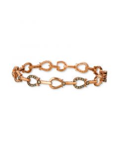 Chocolate Diamond Horseshoe Link Bracelet (1-1/2 ct. t.w.) in 14k Rose Gold