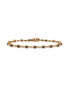 Chocolate Diamond (1-7/8 ct. t.w.) & Vanilla Diamond (1/2 ct. t.w.) Link Bracelet in 14k Rose Gold