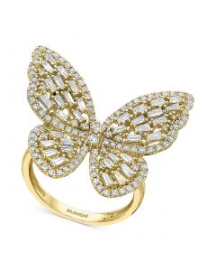 EFFY® Diamond Butterfly Ring (1-3/8 ct. t.w.) in 14k Yellow Gold