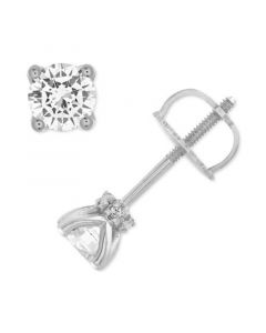 Certified Diamond Stud Earrings (1/2 ct. t.w.) in 14k White Gold featuring diamonds with the De Beers Code of Origin, Created for Macy's