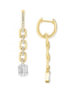 Diamond (6/8 ct. t.w.) Drop Earrings in 14k Yellow Gold