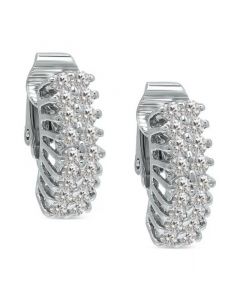 Cubic Zirconia Clip-On Hoop Earrings, Created for Macy's