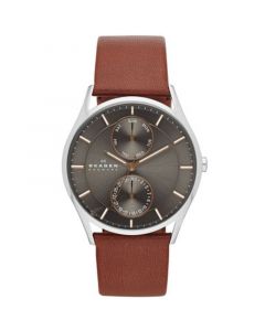 Men's Holst Brown Leather Strap Watch 40mm SKW6086