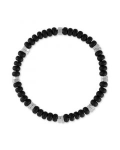 Onyx Bead Stretch Bracelet in Sterling Silver (Also in Sodalite), Created for Macy's