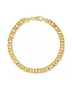 Fancy Curb Link Chain Bracelet in 14k Gold-Plated Sterling Silver, Created for Macy's