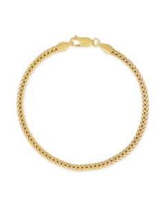 Squared Franco Link Chain Bracelet in 14k Gold-Plated Sterling Silver, Created for Macy's