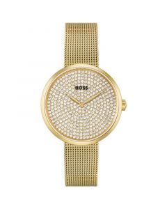 Women's Praise Ionic Thin Gold-Tone 1 Steel Bracelet Watch, 36mm