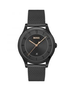 Men's Purity Ionic Plated Black Steel Bracelet Watch, 41mm