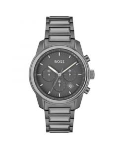 Men's Trace Ionic Plated Gray Steel Bracelet Watch, 44mm