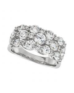 Lab Grown Diamond Three Row Ring (2 ct. t.w.) in 14k White Gold