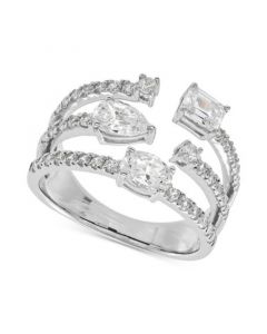 Lab Grown Diamond Multi-Cut Multirow Ring (1-1/2 ct. t.w.) in 14k White Gold