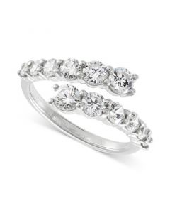 Lab Grown Diamond Bypass Ring (1-1/2 ct. t.w.) in 14k White Gold