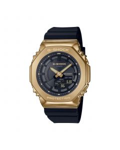 Unisex Gold-Tone and Black Resin Strap Watch 40.4mm GMS2100GB-1A