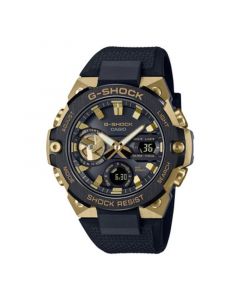 Men's Gold-Tone and Black Resin Strap Watch 49.6mm GSTB400GB1A9