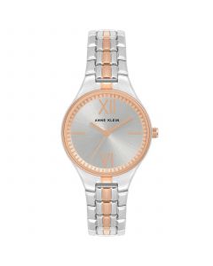 Women's Analog Silver-Tone and Rose Gold-Tone Alloy Bracelet Watch, 28mm