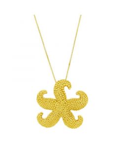 Starfish Beaded Slide 18" Pendant Necklace in 14k Gold, Created for Macy's