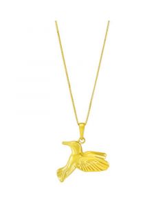 3D Hummingbird 18" Pendant Necklace in 14k Gold, Created for Macy's