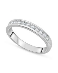 Diamond Channel-Set Wedding Band (1/4 ct. t.w.) in Platinum