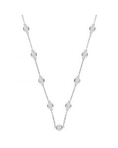 Lab Grown Diamond Statement Necklace (6 ct. t.w.) in 14k White Gold, 18" + 4" extender