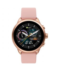 Unisex Gen 6 Wellness Edition Rose Gold-Tone Stainless Steel with Blush Silicone Band Smart Watch, 44mm