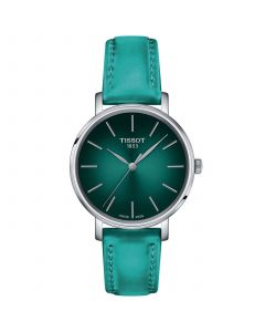 Women's Swiss Everytime Green Faux Leather Strap Watch 34mm