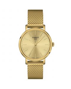 Women's Swiss Everytime Gold PVD Stainless Steel Mesh Bracelet Watch 34mm