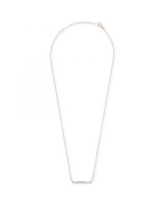 Diamond White Enamel Pendant Necklace (1/6 ct. t.w.) in 10k Yellow Gold (Also Available in Black Enamel)