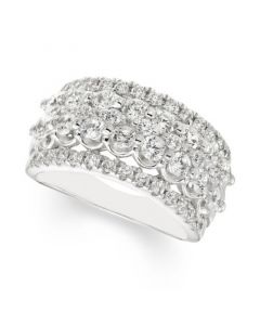 Diamond Multi-Row Band (2 ct. t.w.) in 14k White Gold