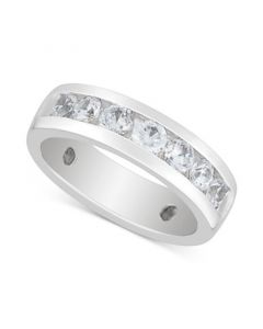 Men's Lab Grown Diamond Band (1-1/2 ct. t.w.) in 10k White Gold