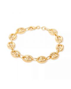 Mariner Polished Anchor Flexible Link Chain Bracelet