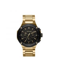 Men's Brushed Gold-Tone Metal Bracelet Watch 46mm