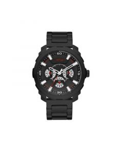 Men's Matte Black Metal Bracelet Watch 46mm