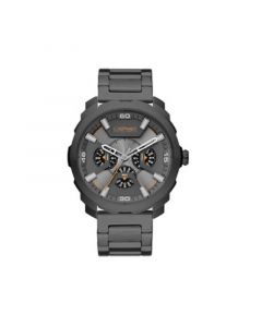 Men's Brushed Gunmetal Metal Bracelet Watch 46mm